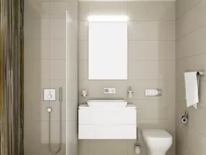 雅致温馨的中式混搭卫浴设计 精简的复式卫生间装修图例