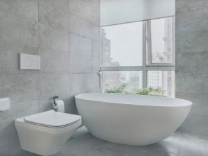 简洁风格卫生间浴缸效果图  卫生间马桶效果图