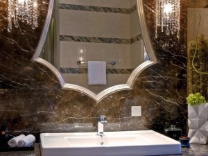 古典风格卫生间浴室柜装修效果图   卫生间瓷砖效果图