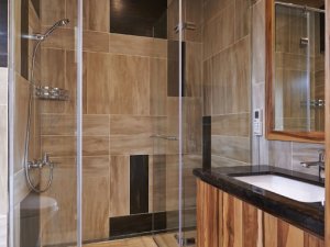 简约卫生装修设计效果图 玻璃淋浴房图片