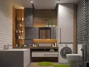 精致田园风卫生间装修效果图 卫生间浴缸设计图片