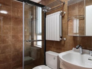 新中式家装风卫浴间效果图 现代风卫生间设计图