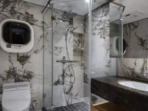 现代混搭风格卫浴间装修效果图 独立淋浴间图片大全