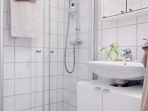58㎡北欧风格小复式家装效果图 白色极简卫浴装修图片