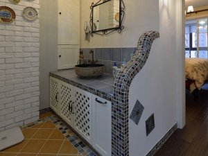 地中海卫生间装修效果图 美式淋浴房图片