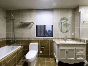主卧室大卫生间效果图 美式浴室柜图片