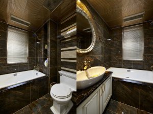 欧式豪华卫生间图片 大气白色浴缸效果图