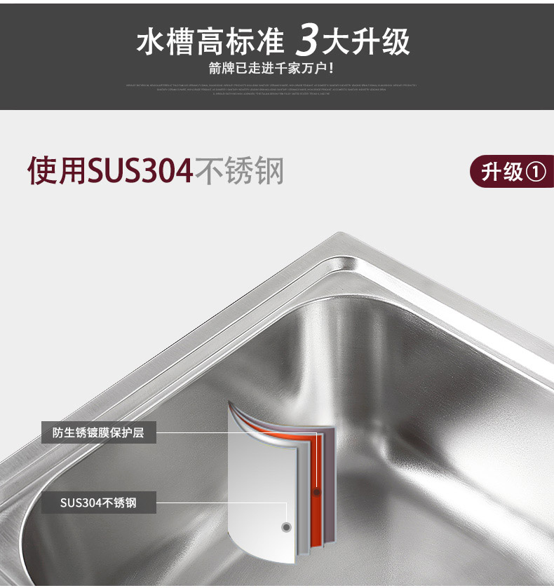 箭牌卫浴 厨房水槽双槽304不锈钢洗菜盆带水龙头AE55321系列效果图_3