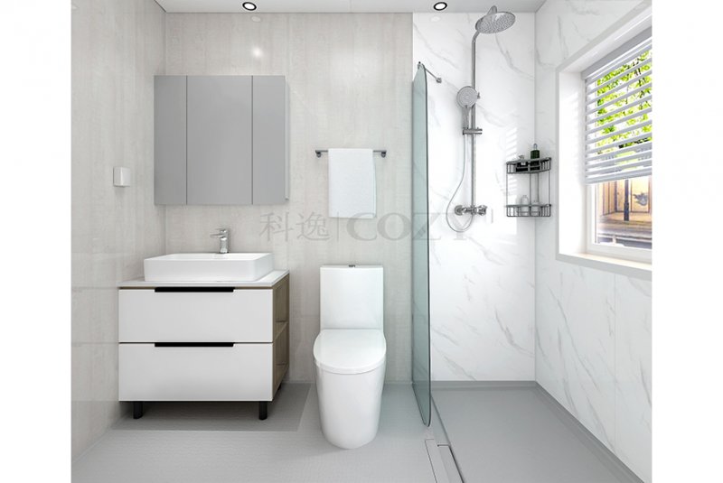 整体浴室设计要柜子设计点 科逸整体浴室柜这几点要牢记