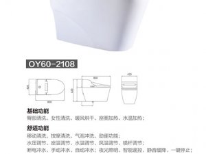 欧语卫浴 智能坐便器 OY60-2108