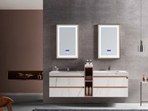 欧凯莎卫浴效果图 “白色骑士”浴室柜产品图片