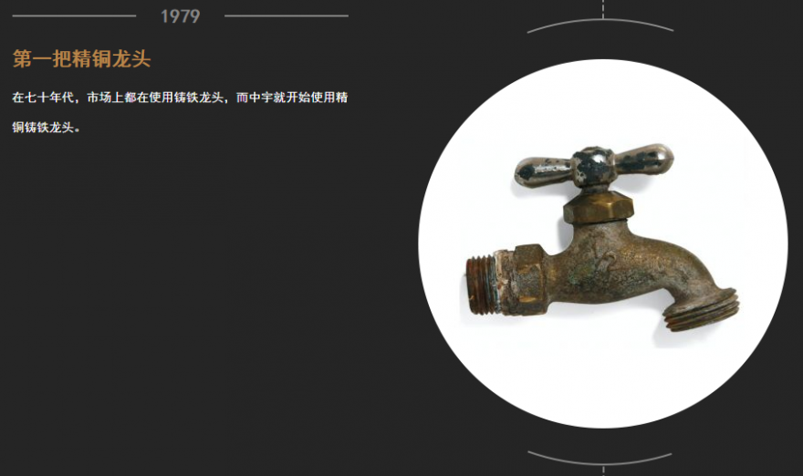 中宇卫浴品牌历史第一把水龙头
