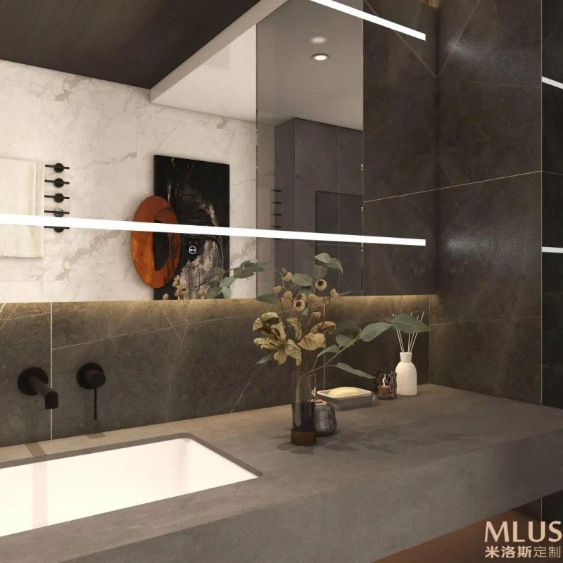 MLUS米洛斯卫浴 现代风格实木浴室柜_5