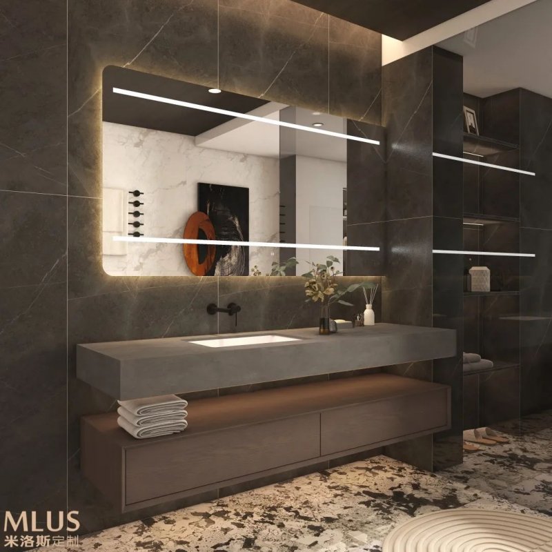 MLUS米洛斯卫浴 现代风格实木浴室柜_2