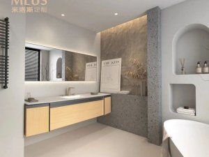 米洛斯卫浴·实木浴室柜产品效果图