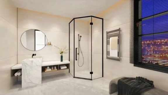 德立SA3 series鉆石型淋浴房 簡約節省空間